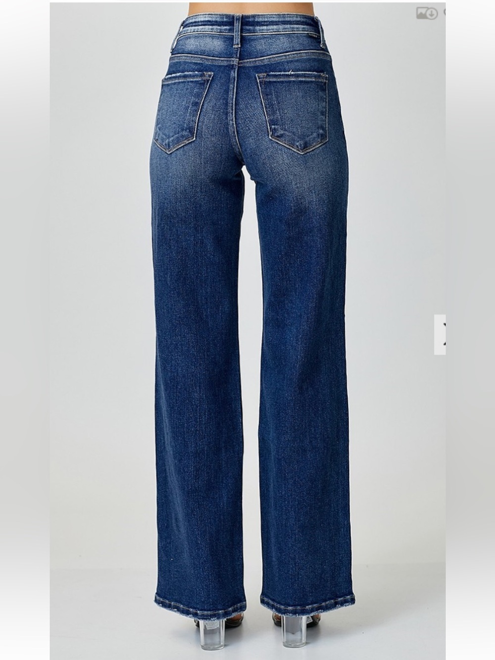78 RISEN MID RISE STRAIGHT JEANS - Picture 2 of 3